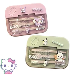 Sanrio Kuromi Lunch Box di grande capacità Cartoon Pochacco Lunch Box Portable Student Office Split Lunch Box portatile sigillato