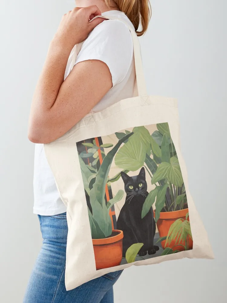 

Purrfect Harmony: Cats and Plants Tote Bag tote bag men's foldable reusable bag bags for women free delivery bags