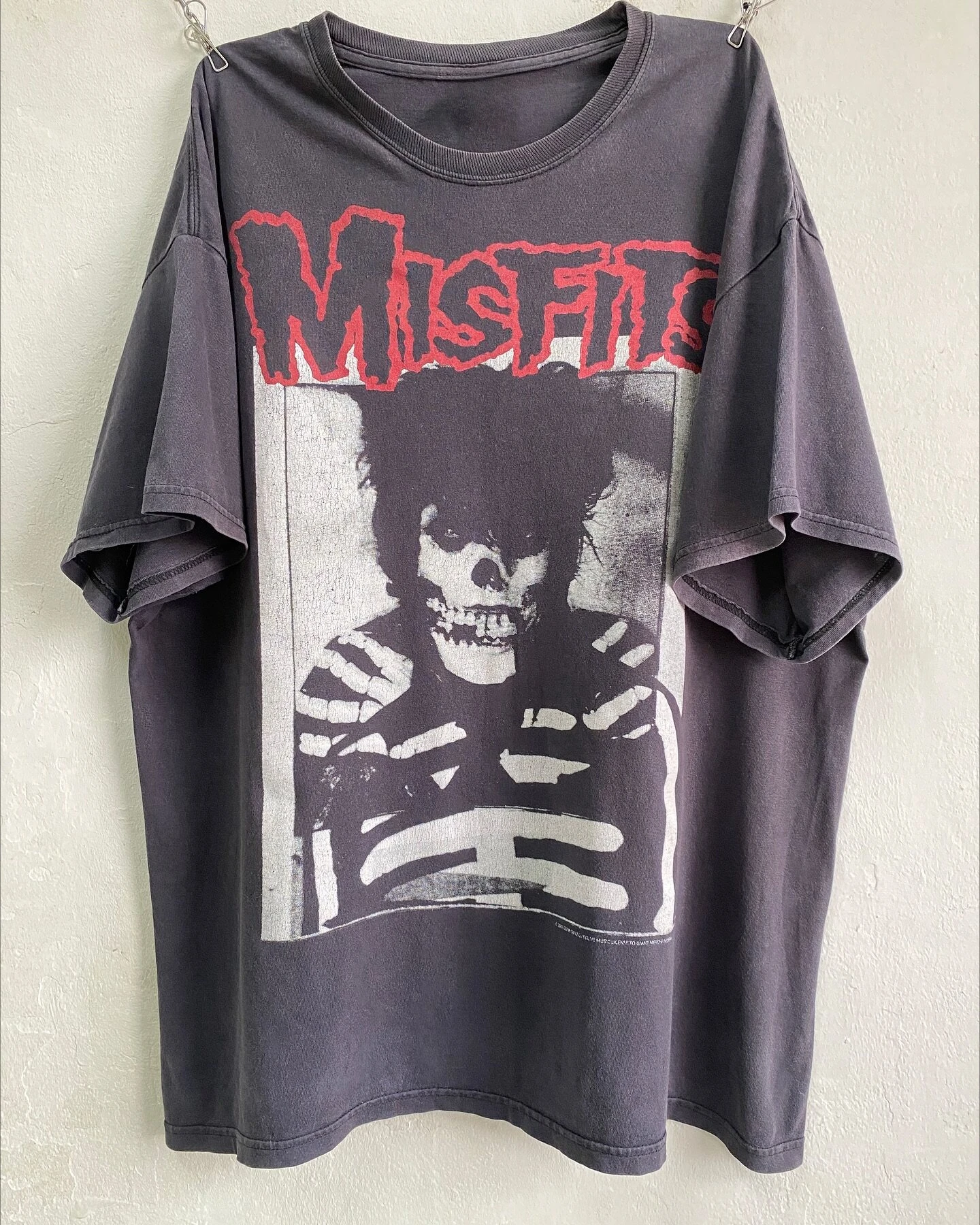 Vintage Misfits Band Fiend Skull Horror Punk Grafik T-Shirt aus Baumwolle für Männer und Frauen Sommer Streetwear – Detail 2