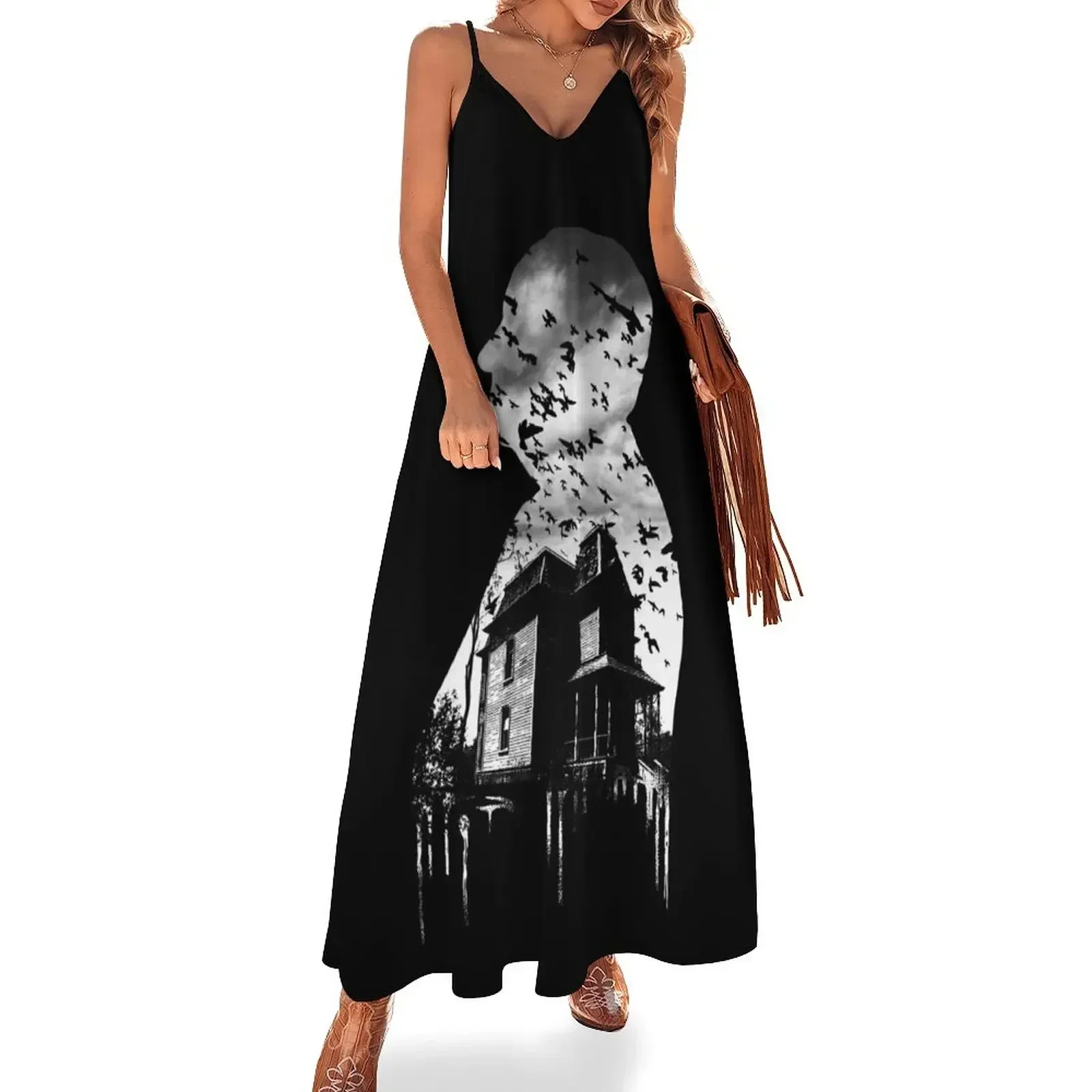 Alfred Hitchcock Collage Sleeveless Dress ceremony dresses loose summer dress Dress