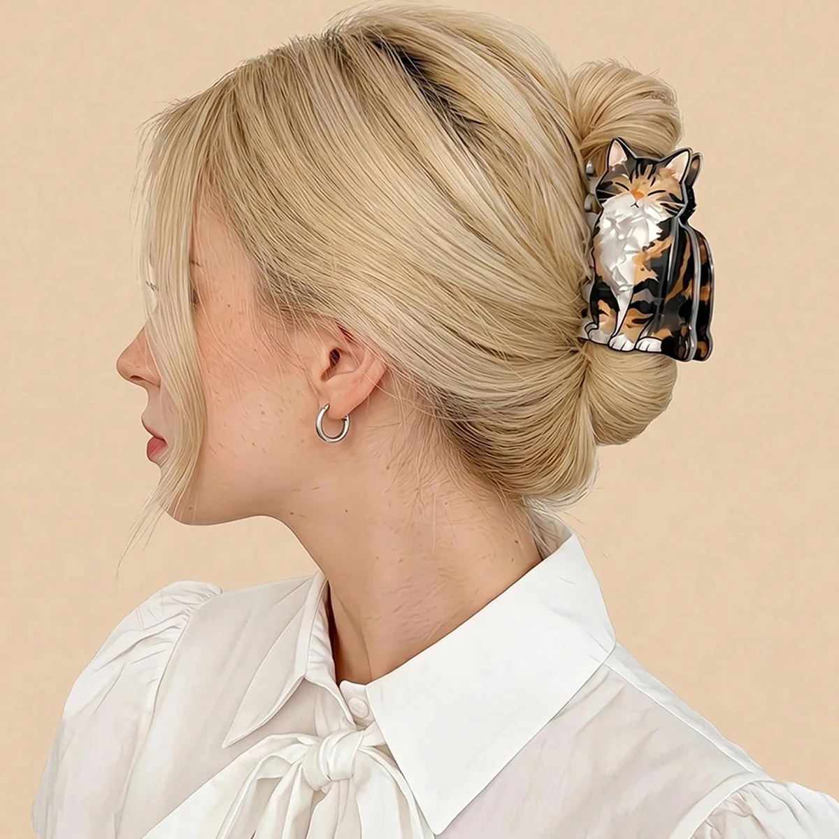 Niedliche Katzenhaarspangen, Cartoon-Katzenmotiv, geliebte Kätzchen-Haarspange, Mädchen-Haaraccessoires, geeignet für Campus, Partys. – Detail 2