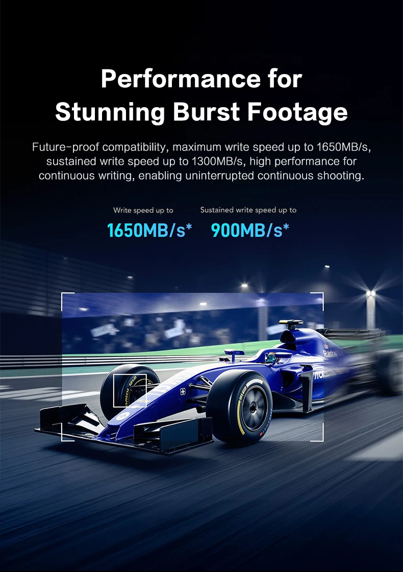 Lexar Professional SILVER CFexpress 4.0 Typ A Karte 8K VPG200 IP68 256GB 512GB 1TB 2TB Lesen 1750MB/s Schreiben 1650MB/s Für Kamera – Detail 5