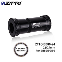 ZTTO BB86 BB90 BB92 41mm Fit Bottom Brackets Thread lock ceramic MTB Mountain Bike Road Bicycle For 22mm 24mm Crankset chainset