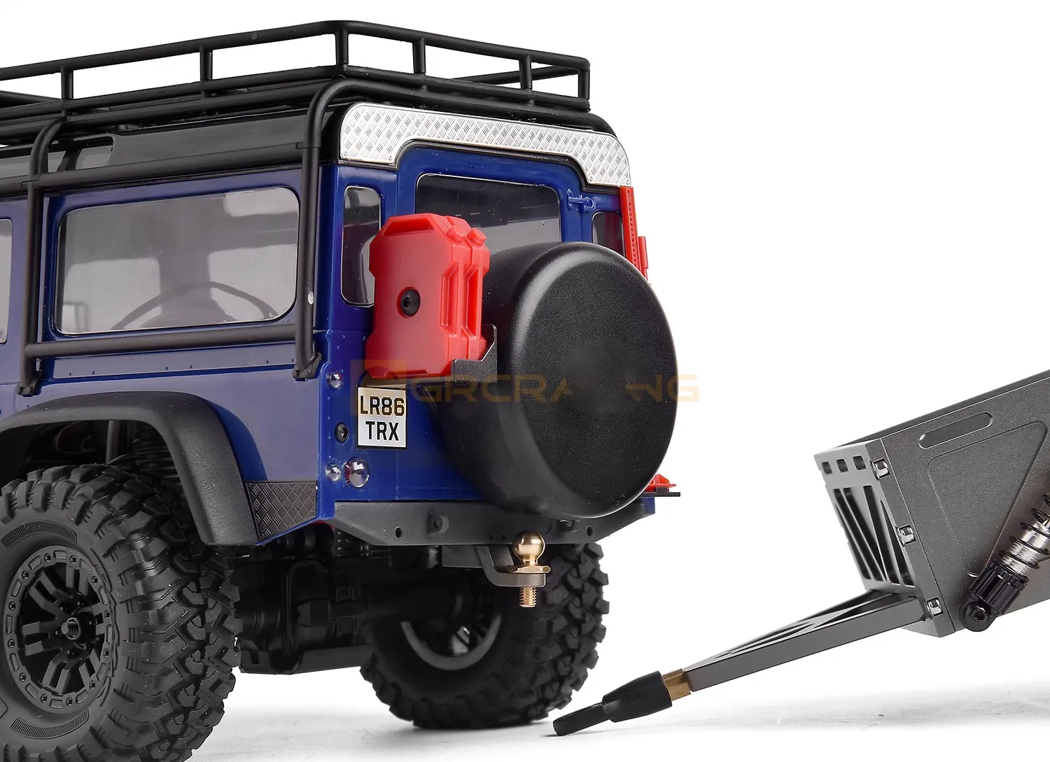 RCクローラーカー用の3D印刷されたリアバンパー,アップグレードアクセサリー,Trx4-mディフェンダーとしてのTrax,1:18