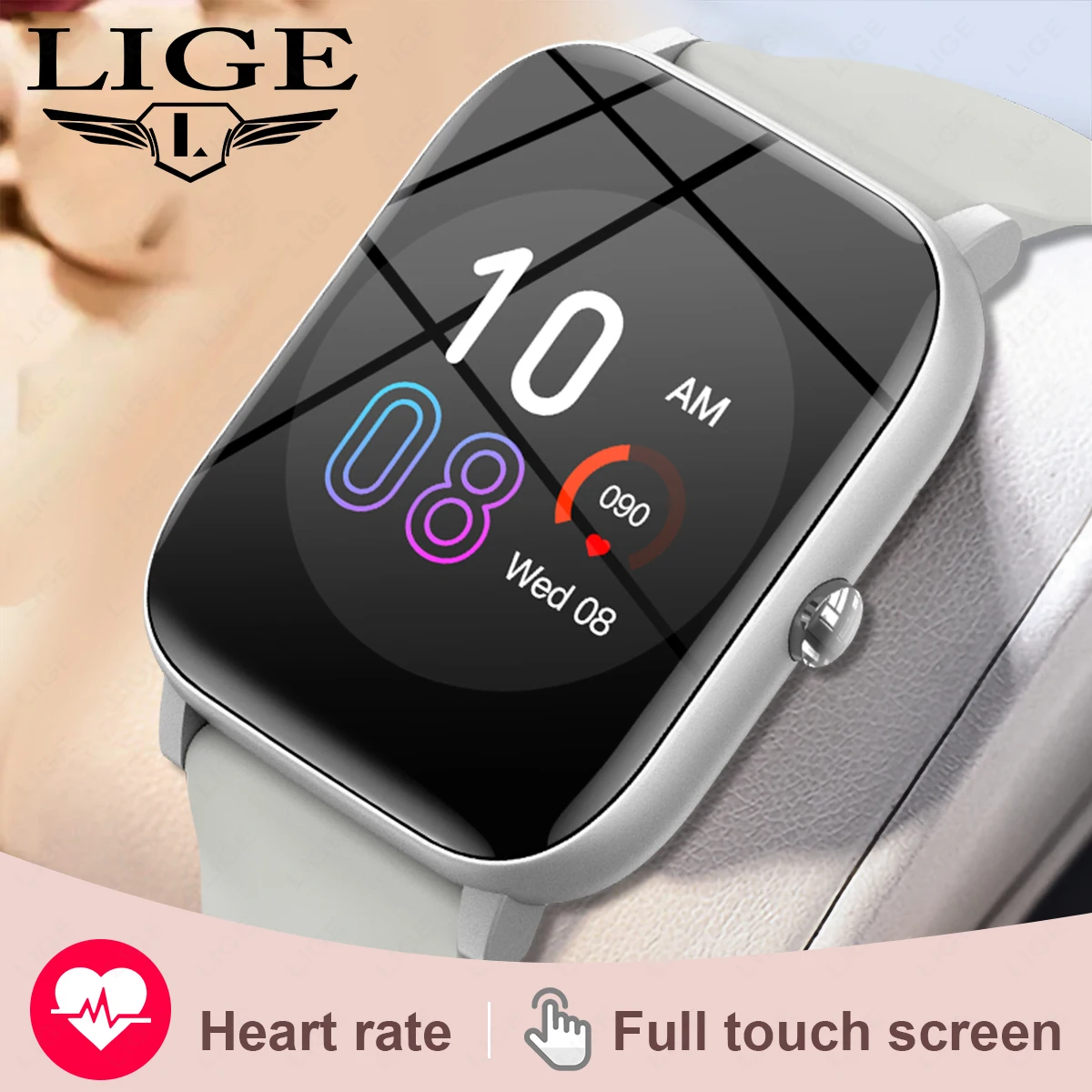 

LIGE новые умные часы для мужчин и женщин, Bluetooth-вызов, спортивный фитнес-браслет, ЭКГ, монитор артериального давления, женские умные часы 2025