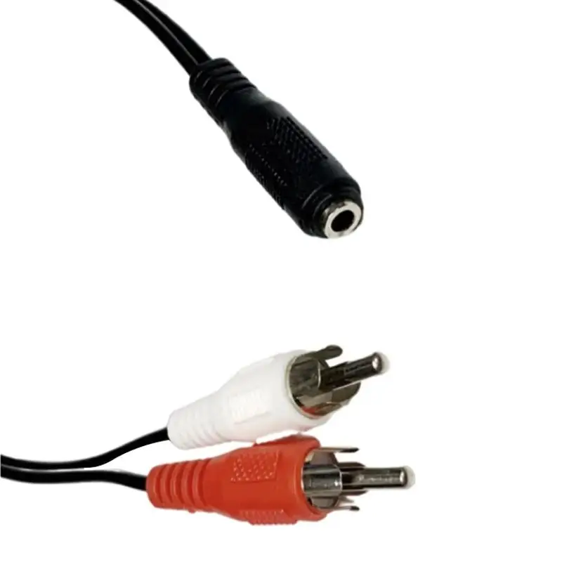 

10/30/50PCS 3.5 Audio Aux Socket Connector To Headphone Music Wire 3.5mm RCA Female Jack Stereo Cable Y Plug 2 Male Adapter