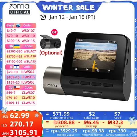 Pro Plus Dash Cam with GPS 1944P 70mai