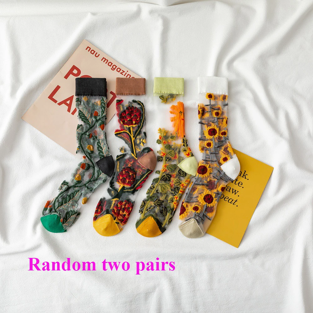 

Носки женские тонкие летние дышащие в европейском и американском стиле, 2 пары