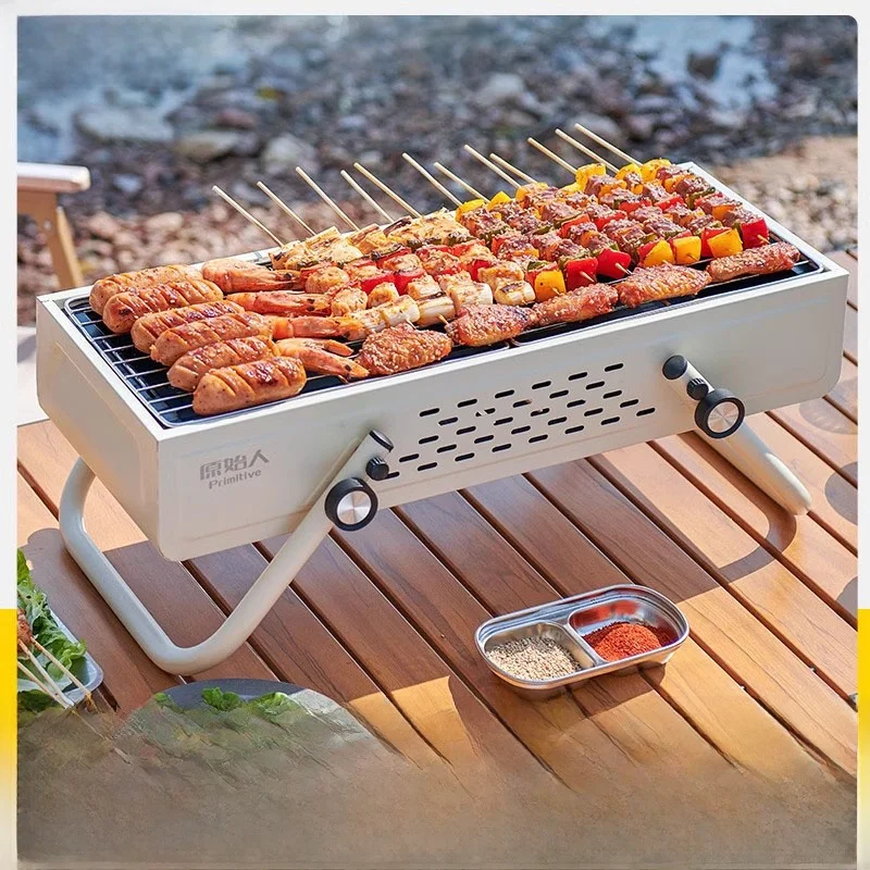 

Outdoor Portable BBQ ill Home Use Barbecue Ra Stove New 2025 Model Lightweight Foldable Charcoal ill for Cam Travel