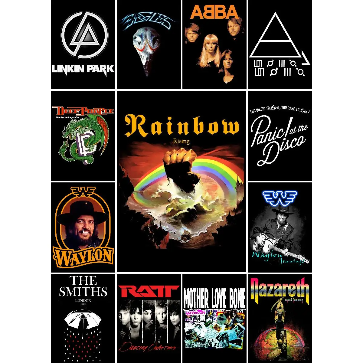 ABBA فرقة الموسيقى الكلاسيكية الرجعية المشارك يطبع خمر جدار ديكور فني لمجموعة الثقافة المكتب المنزلي #1