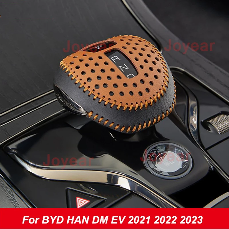 

For BYD Han DMI EV 2020-2022 Car Gear Shift Cover Gear Case Gearbox Stick Shift Knob Collars Handle Car Interior Accessories