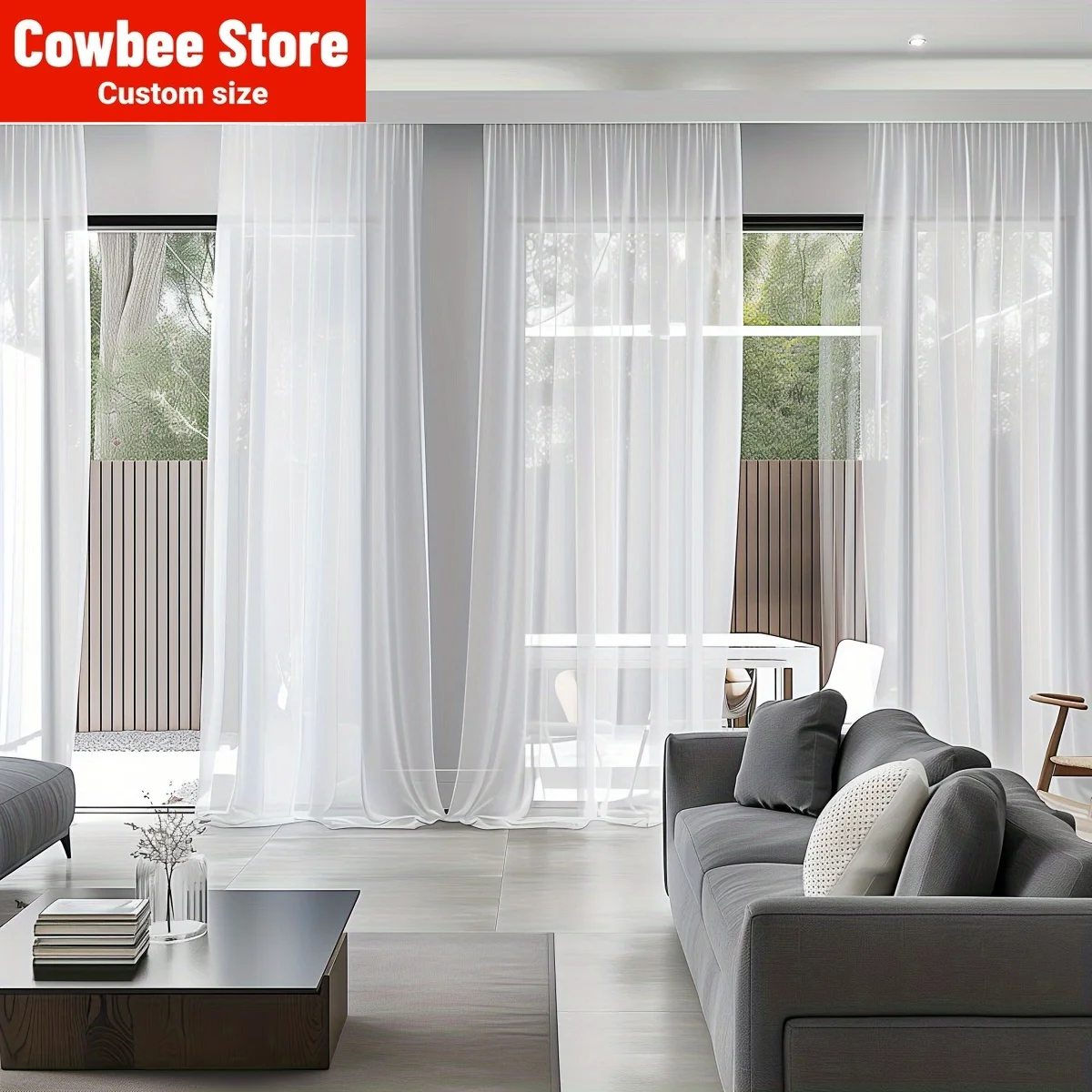 1 Pc White Tulle Modern Sheer Curtains Window Curtains for Living Room Bedroom Dining Decor Semi Blackout 창문커텐 Rideaux Voilage