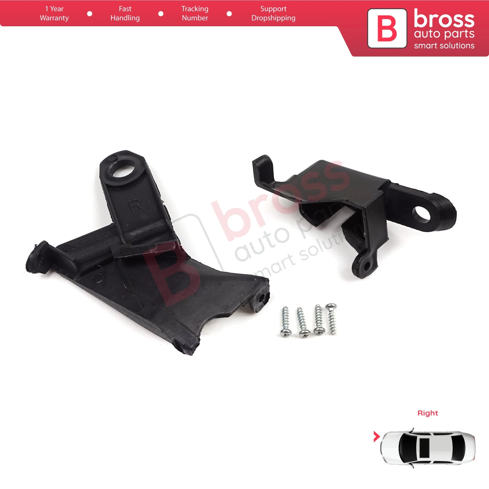 BHL23 Headlight Housing Repair Mount Bracket Tab Clips Kit Right Side for Toyota Corolla X E140 E150 Altis 2006-2010 8119412050