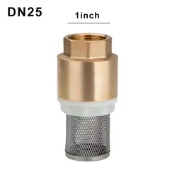 1 Inch Internal Thread Brass Foot Valve DN25 With Check Valve Stainless Steel Basket Suction Basket For Water Plumbing Pump