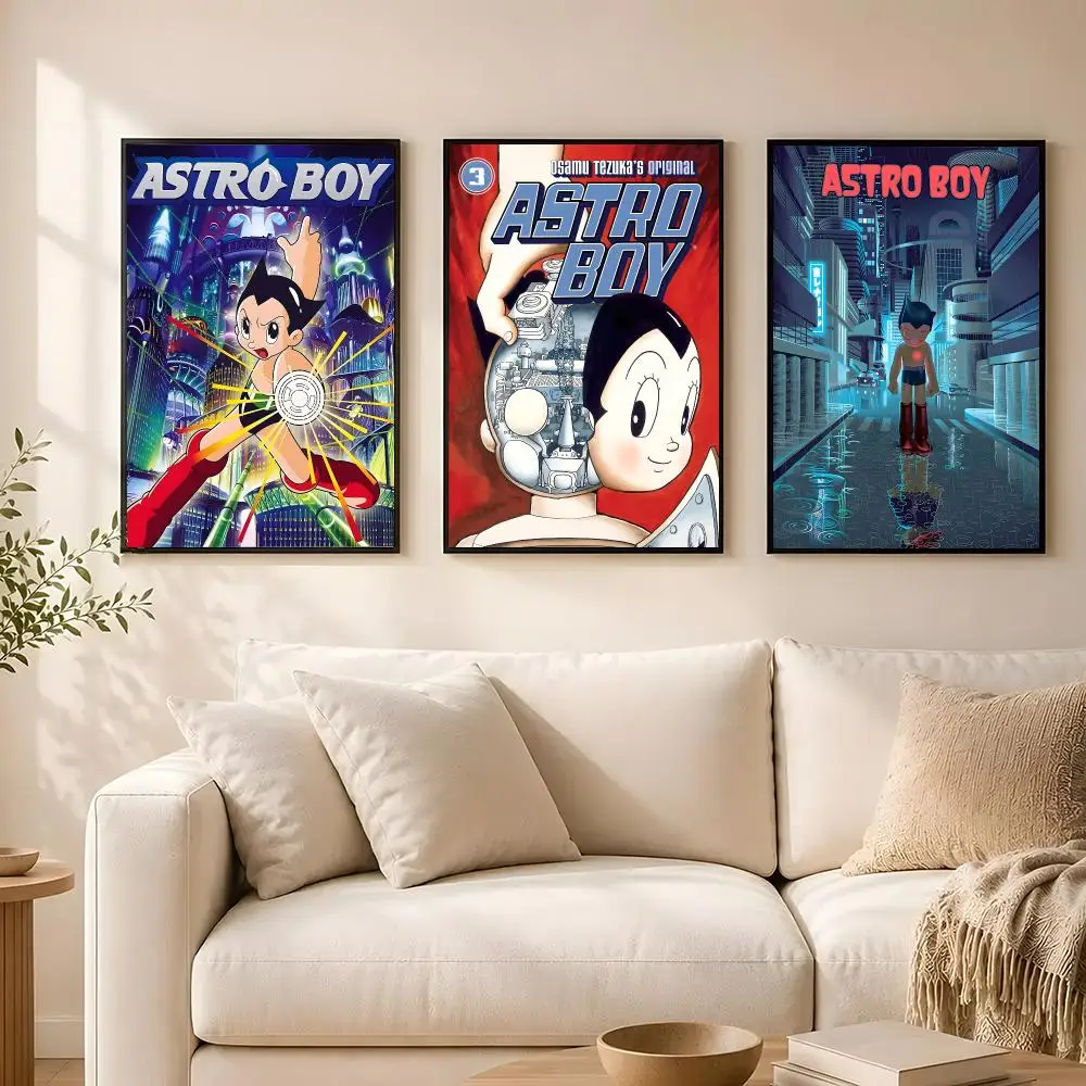 Anime Astro Boy Poster poster Self-adhesive wall stickers, suitable for room decoration, high-quality printing.