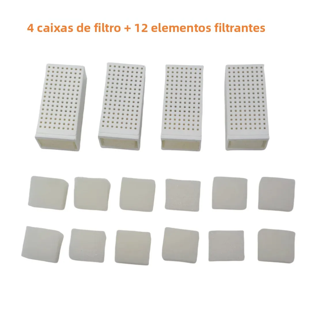 Conjunto de cartuchos de filtro para fonte de água, dispensadores de água para cães e gatos, adequados para vários dispensadores de água quadrados com filtro