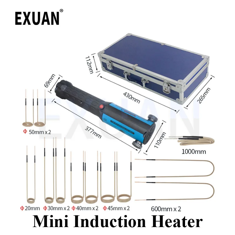 

Handheld 1000W Mini Induction Heater With Coil Kits Electromagnetic Flameless Heating For Auto Use Bolt Remover