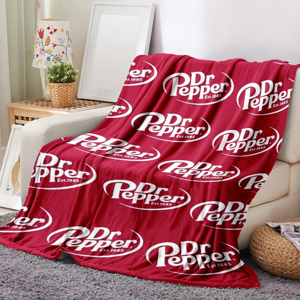 Unique Dr. Pepper Print Soft & Warm Flannel Throw Blanket-Versatile for Sofa,Bed,Office,Camping | All-Season Cozy Nap Blanket