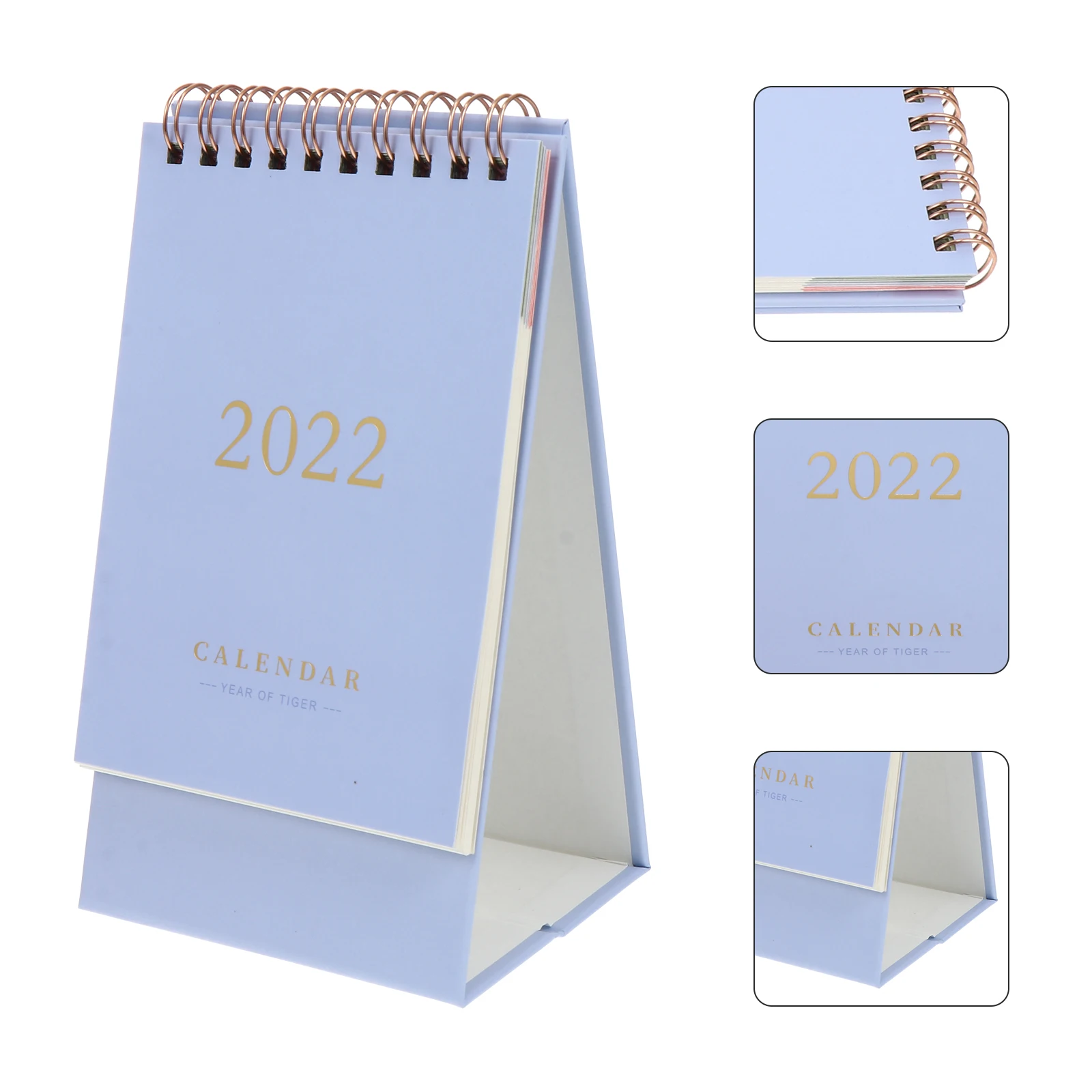 

2022 Small Creative Paper Desktop Foldable Triangular Structure Office School Use Notepad Compact Space-Saving Calendar