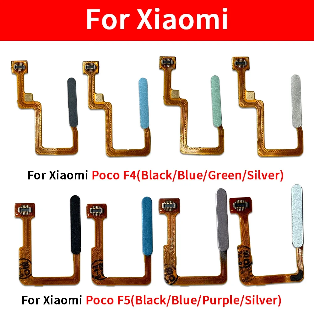 

Сканер отпечатков пальцев для Xiaomi Poco F4 GT F5, идентификационная кнопка «Домой», меню отпечатков пальцев, датчик распознавания отпечатков пальцев, гибкий кабель