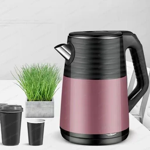 British standard electric kettle, cross-border double-layer anti-scalding stainless steel electric kettle 2.5L