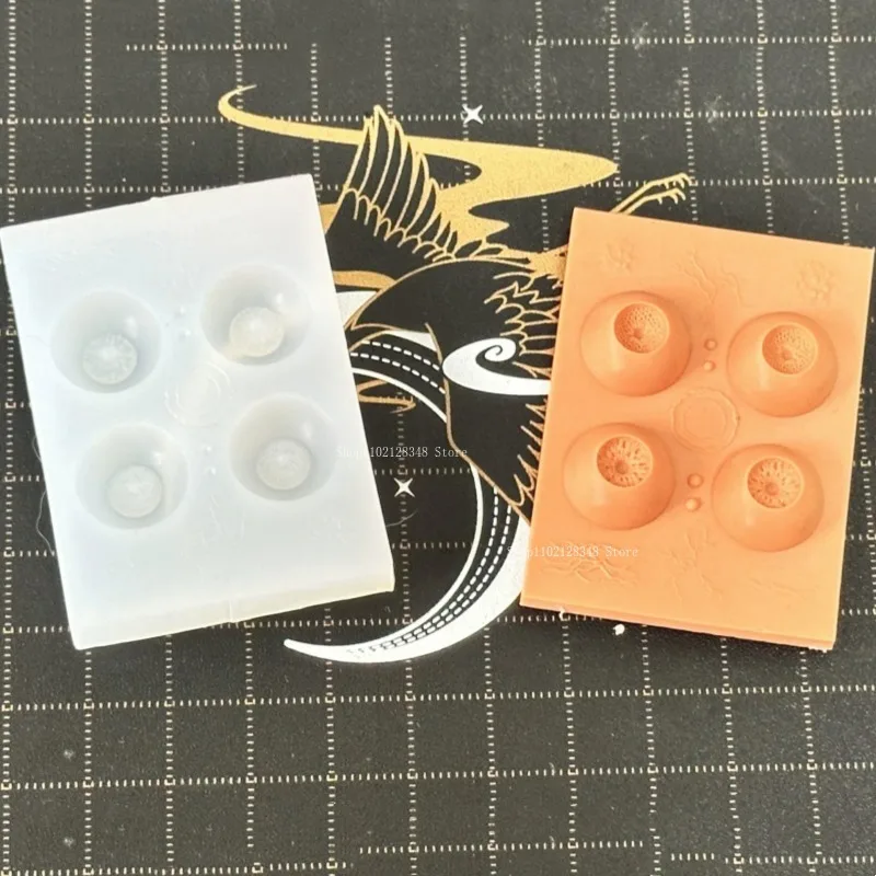 14/7mm BJD Resin Eye Mold Two-dimensional Fundus Self-made Material Doll Engraved Eye Beads DIY Cartoon Anime Face Accessories