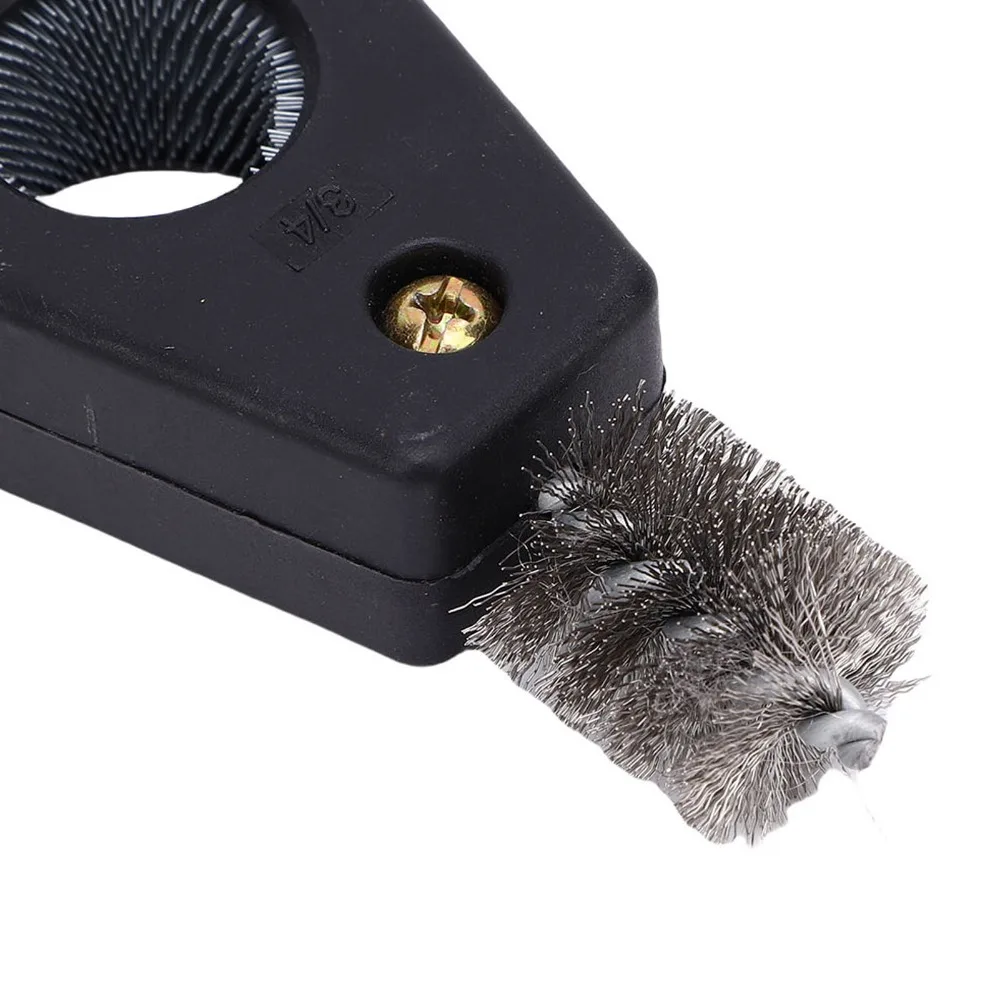 Powerful Steel Battery Cleaning Brush Deburring Ergonomic Battery Terminal Cleaner Reusable 4-in-1 Cleaning Tool Automotive