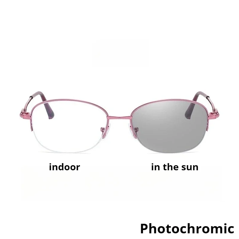 نظارات قصر النظر النسائية على طراز INS نظارات معدنية جديدة نصف إطار عصرية متعددة الاستخدامات تحجب الضوء الأزرق نظارات قصيرة البصر