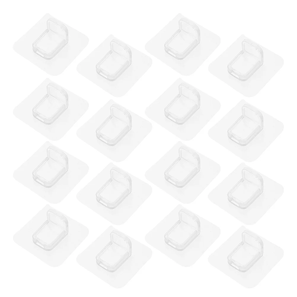 16 шт. колышки для поддержки полки, прозрачный клей, прочный, простой в использовании для мебели и решения для хранения, клейкая опора для полки