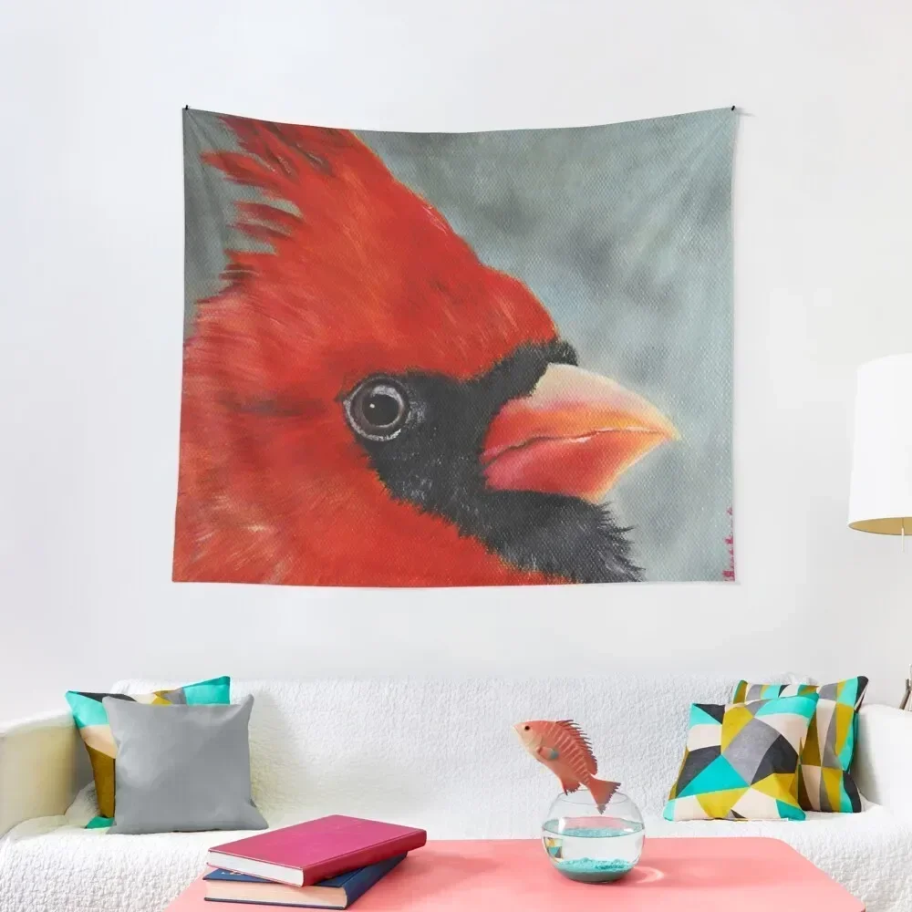 Male Cardinal Art Tapestry Room Decor Cute Wall Mural Bedrooms Decorations Wall Tapestries Tapestry