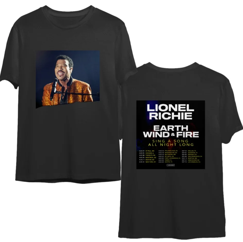 Vintage Lionel Richie and Earth, Wind & Firee 2023 tshirt