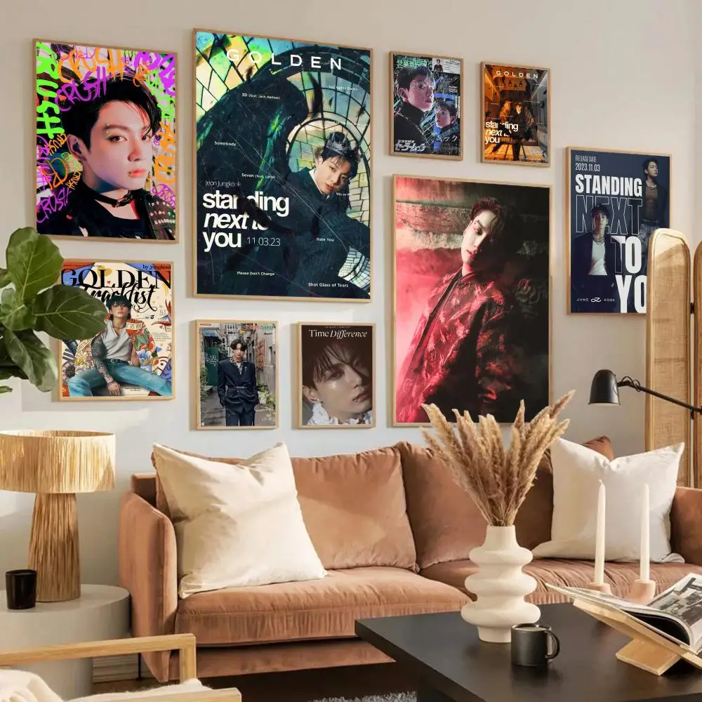 Jungkook_Seven_Tease Poster Sticky Posters Retro Kraft Paper Sticker DIY Room Bar Cafe Aesthetic Art Wall Painting
