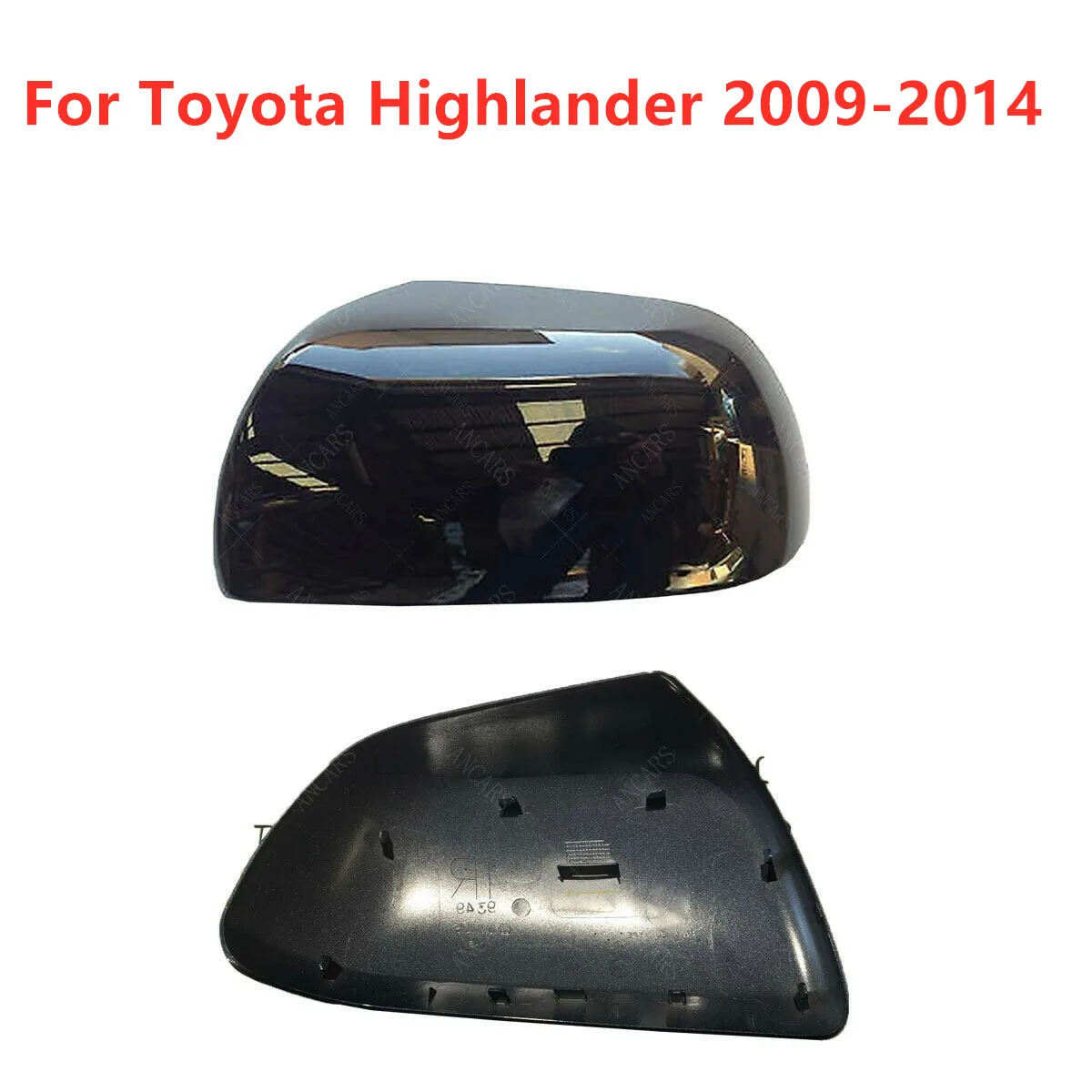 

New Glossy Black Left Right Side Rearview Mirror Cover Replace Cap Shell Housing For Toyota Highlander 2009-2014