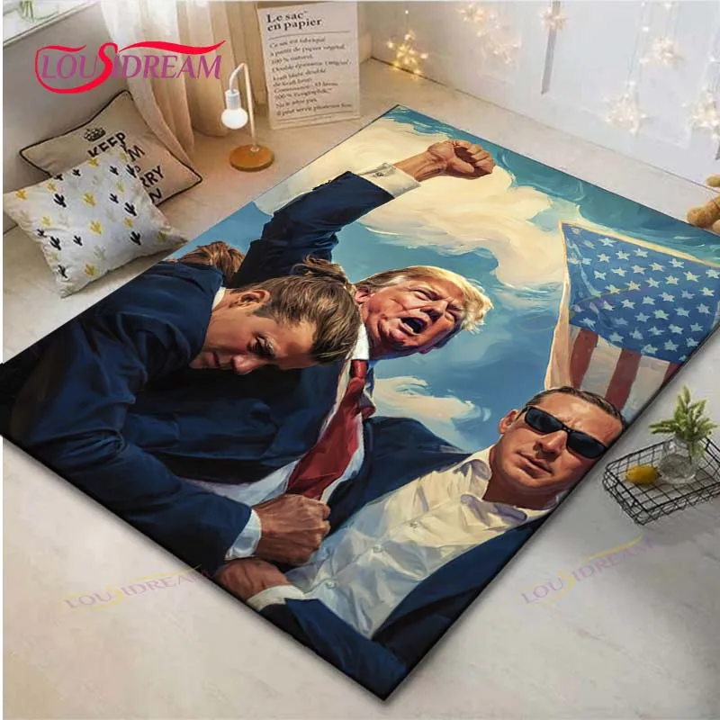 Trump 2024 Make America Great Again Welcome Doormat Indoor Entrance Rug Carpet Floor Mats Non-Slip Funny Doormat Home Decor Gift