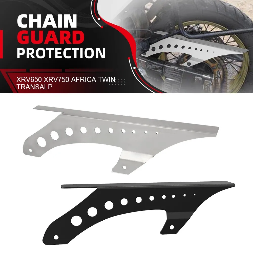 Stainless Steel Motorcycle Chain Belt Guard Cover Protector FOR Honda XRV650 XRV750 Africa Twin XL650V XL700V  XL600V Transalp