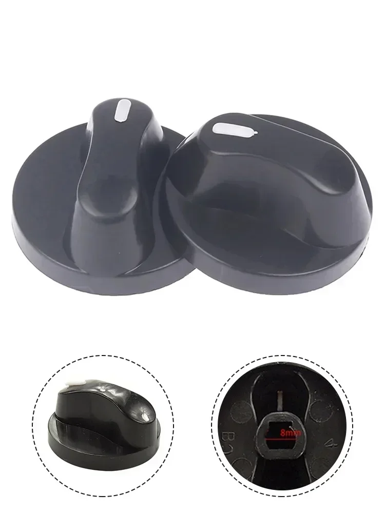 2pcs Rotary Switches Gas Stove Ignition Plastic Knob 8mm Household Decoration Home Kitchen Cooker Tools Accessories