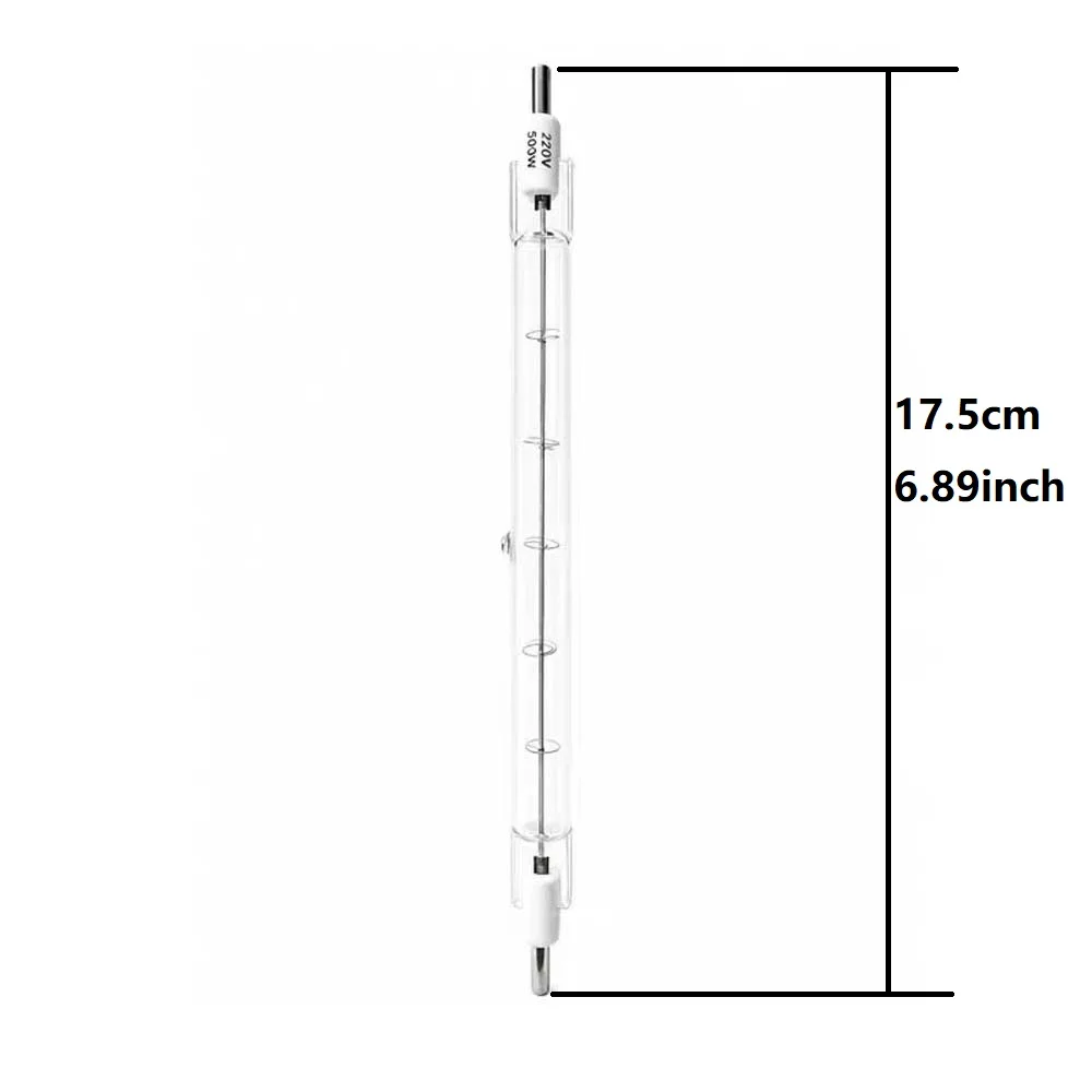 HoneyFly 5pcs Oven Halogen Lamp Bulb 220V 300W/500W R7s+pins 17.5cm/6.89inch Heating Customized Support for Roast Duck Oven