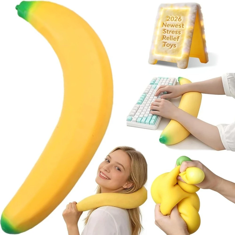 Anti-Stress Foam Squeeze Banana Gadget Slow Rising Jumbo Squishy Fruit Squeeze Gift Funny Stress Reliever Reduce Pressure Prop