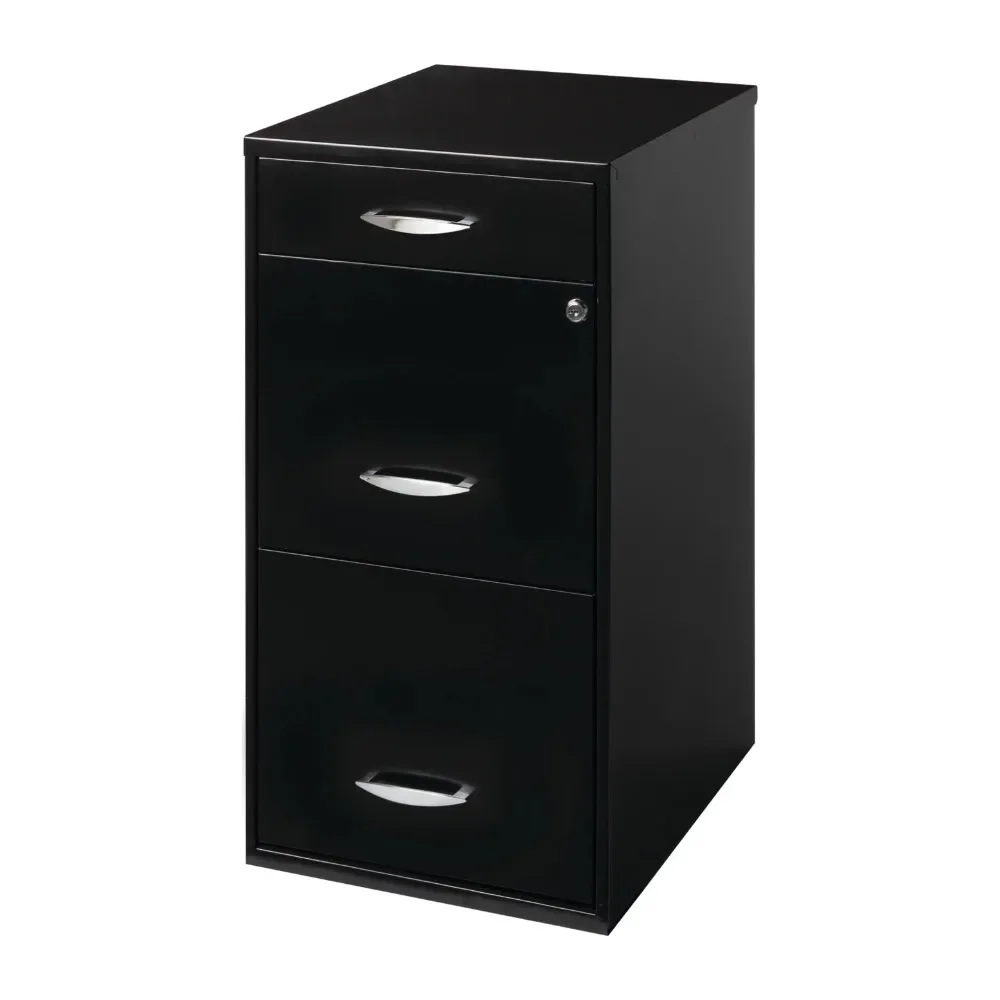 2023 New  3 Drawer Letter Width Vertical File Cabinet with Pencil Drawer, Black