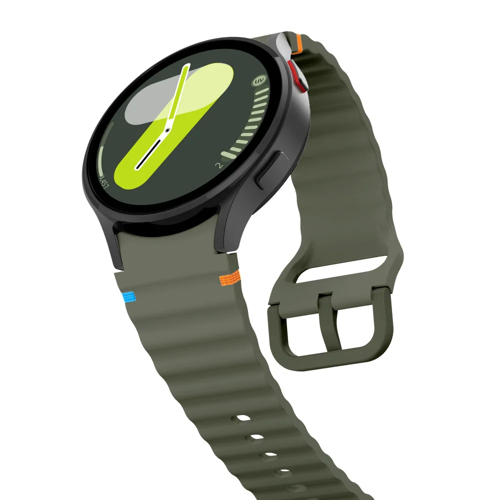 Correa deportiva de silicona Original para Samsung Galaxy Watch 7/6, pulsera clásica de 43mm, 47mm, 5Pro, 45mm, 7 FE, 5, 4, 40mm, 44mm