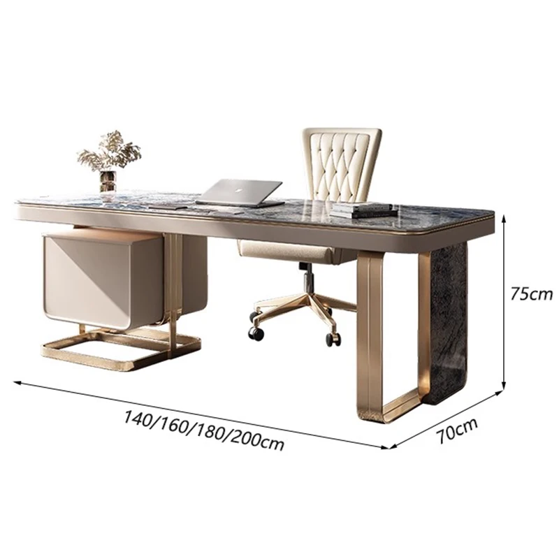 Drawers Table Office Desk Executive Writing Pc Computer Standing Desk Gaming Study Mesas De Escritorio Home Office Accessories