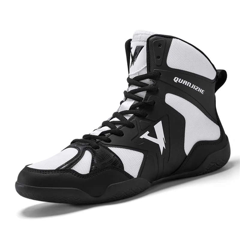 Good Quality Wrestling Boots Professional Unisex Boxing Shoes High Top Boxing Fighting Boots Lace Up Wrestling Sneakers Couples
