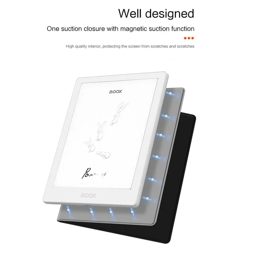 حافظة قارئ إلكتروني مغناطيسية مقاس 6 بوصات للنوم/الاستيقاظ التلقائي مضادة للسقوط ومضادة للخدش قابلة للطي حافظة جلدية لهاتف Onyx Boox Go 6/Poke 5/5s/6/6s