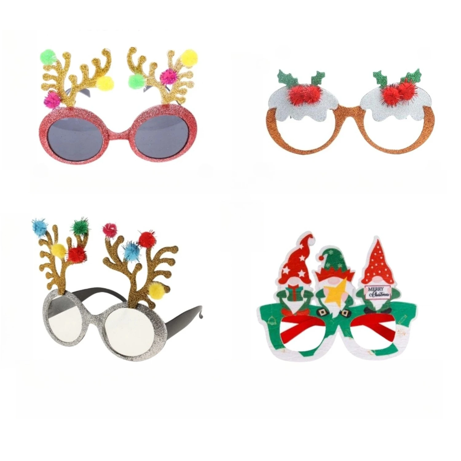 

PESENAR This is a set of glasses with a Christmas theme including antlers and dwarves Perfect for adding to Christmas