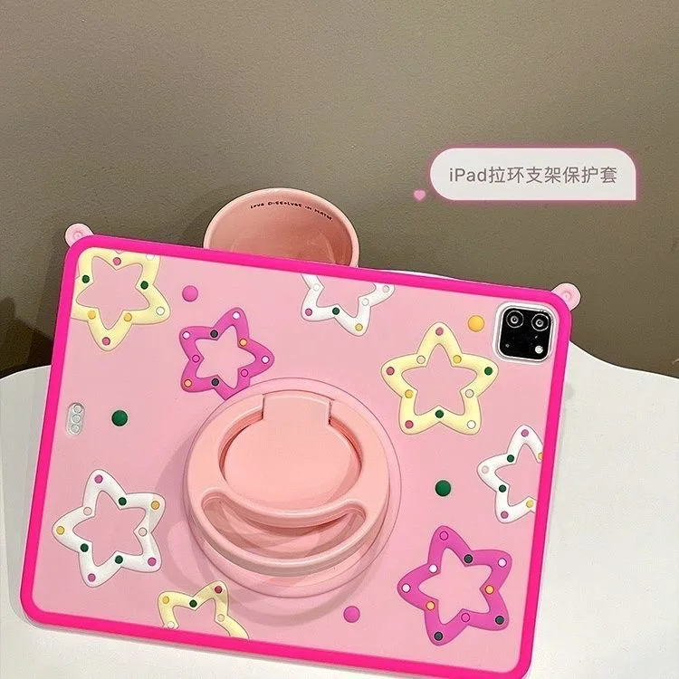 Le stelle colorate sono adatte per la custodia protettiva in silicone tridimensionale per Apple iPad