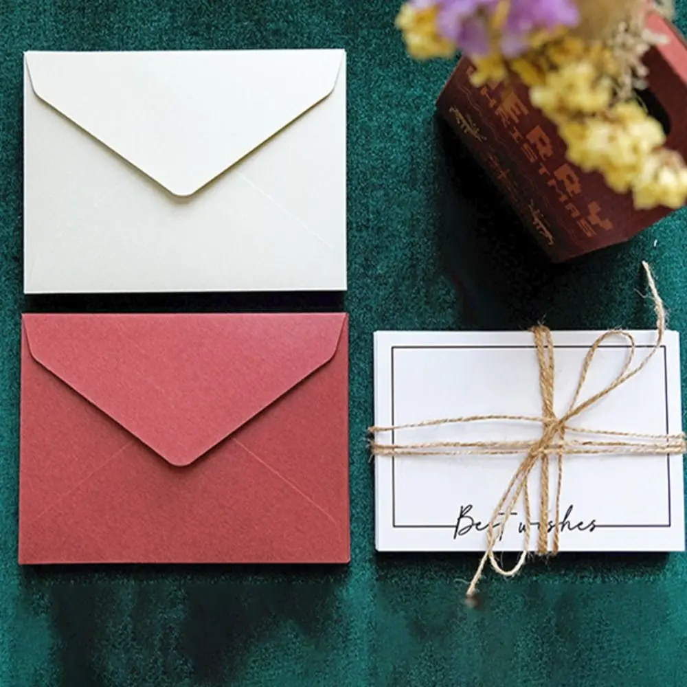 20pcs/pack Vintage Velvet Texture Western Envelopes C6 Paper Greeting Cards Gift Wrap Pouch Letters Envelopes