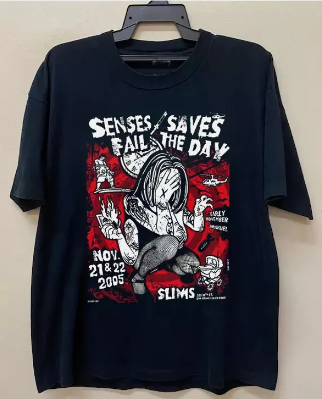 تي شيرت Sense Fails Saves The Day مقاس كامل S-5XL