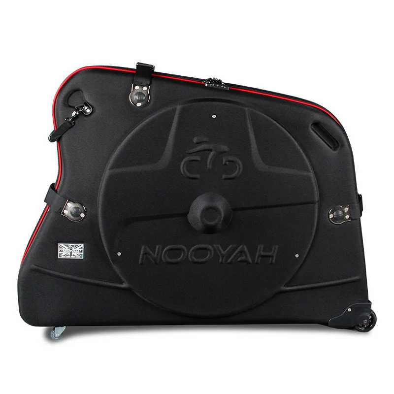 NOOYAH Bike Travel Case EVA Bike Bag for Transport Bicycle EVA Hardshell Bike Accessories Air Transport Bike Round Trip Suitcase