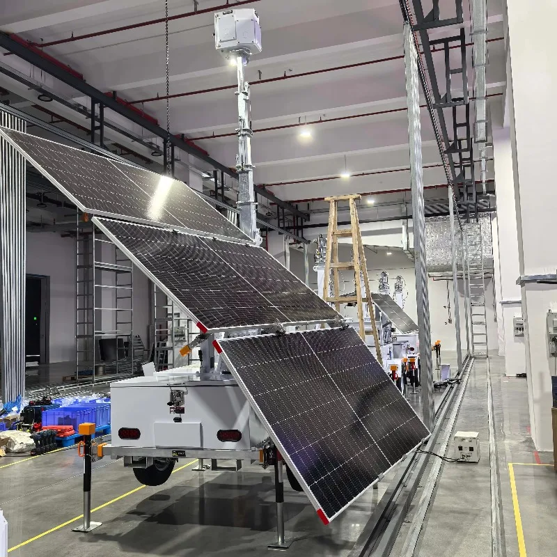 Customized Mobile Lighting Tower Portable Solar Lighthouse Trailer Security Towers for Construction and Road Rescue
