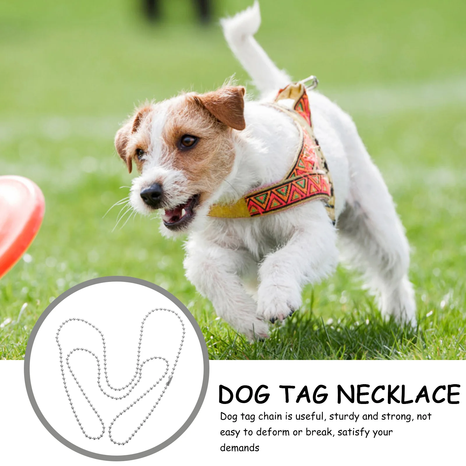 Цепочка из бисера для поделок, металлическая собака, принадлежности для рукоделия из нержавеющей стали